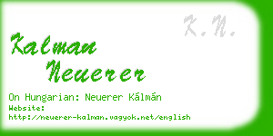 kalman neuerer business card